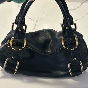 Chic Black Banana Republic Leather Shoulder Bag Tote